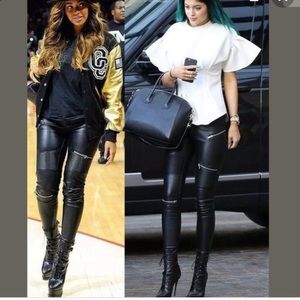 New with tags Zara vegan leather moto pants